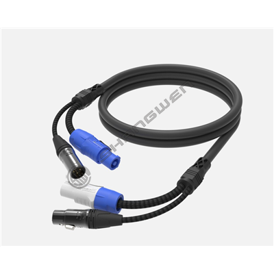 Cable combinado azul y blanco Power DMX